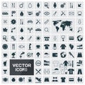 Vector Square Flat Icons Set
