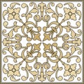 Vector square golden european pattern