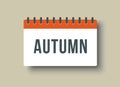 Vector square icon page calendar - season autumn Royalty Free Stock Photo