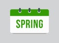 Vector square icon page calendar - season spring Royalty Free Stock Photo