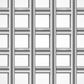 Vector Square Iron Cage Prison or Jail Bars Isolated on White.