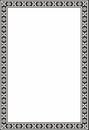 Vector square monochrome black Indian national ornament. Ethnic plant border.