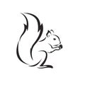 Vector of squirrel design on white background. Easy editable layered vector illustration. Wild Animals