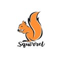 Vector of squirrel design on white background. Easy editable layered vector illustration. Wild Animals Royalty Free Stock Photo