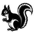 This vector is a Squirrel silhouette vector illustration. Royalty Free Stock Photo