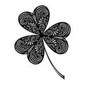 Vector St. Patrick's Day Symbol, Leaf Clower Royalty Free Stock Photo