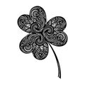 Vector St. Patrick's Day Symbol, Leaf Clower Royalty Free Stock Photo