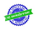 ST. PATRICK'S DAY Bicolor Rosette Grunge Stamp