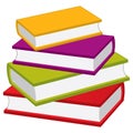 Vector Stack of Books. Vector Pile of Books Royalty Free Stock Photo