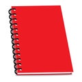 Vector stack of ring binder book or notebook isolated Royalty Free Stock Photo