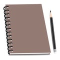 Vector stack of ring binder book or notebook isolated Royalty Free Stock Photo