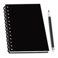 Vector stack of ring binder book or notebook isolated Royalty Free Stock Photo