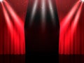 Vector stage with curtains Royalty Free Stock Photo