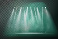 Green stage lights Royalty Free Stock Photo