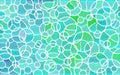 Vector stained-glass mosaic background - green and blue circles