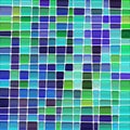 Vector stained-glass mosaic background - green, blue and violet Royalty Free Stock Photo