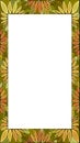 Vector stained-glass window flower frame for photography. Royalty Free Stock Photo