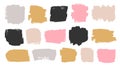 Vector stains abstract paint brush strokes set Royalty Free Stock Photo