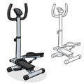 Vector stair stepper machine illustration Royalty Free Stock Photo