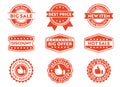 Vector stamp badge label for marketing product, best price, hot sale, top brand, most popular, big sale