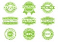 Vector stamp badge label for marketing selling organic, natural, fresh made, chemical free, local products