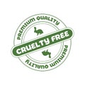 Vector Stamp: Cruelty Free, Not Tested on Animals Sign.