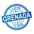 I love grenada vector stamp illustration isolated on white background