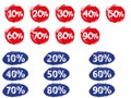 Vector business stamp percentage label.