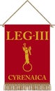 Vector standard of Legio III Cyrenaica on white background