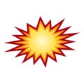 Vector star burst. Boom splash icon isolated Royalty Free Stock Photo