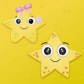 Cute cartoon star Couple