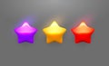 Vector star icons set. Collection icon design for game, ui, banner, design for app, interface, game development. Award Royalty Free Stock Photo