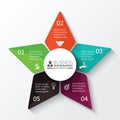 Vector star for infographic. Royalty Free Stock Photo