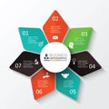 Vector star for infographic. Royalty Free Stock Photo