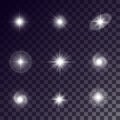 Vector star lighting effects Royalty Free Stock Photo