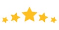 Vector 5 Star Rating Flat Icon Symbol Royalty Free Stock Photo