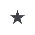 Vector star shape. Black star icon. Star symbol isolated. Element for design mobile app or website