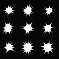 vector starburst tag element. comic starburst explosion icon