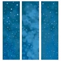 Vector starry banners.