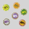 Vector stars for discount prices Royalty Free Stock Photo