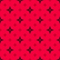 Vector stars seamless pattern. Simple abstract red and black geometric texture Royalty Free Stock Photo
