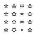 Vector stars set on a white background Royalty Free Stock Photo