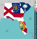 Alabama, Florida, Georgia and South Carolina