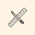 Vector stationary illustration drawing style icon