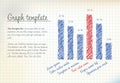 Vector statistics handdrawn column vertical graph template