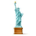 Vector statue of liberty monument in america