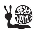 Vector Stay Home slogan