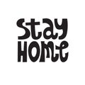 Vector Stay Home slogan