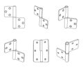 Vector steel bi-fold door hinge Royalty Free Stock Photo