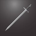 Vector Steel sword on black